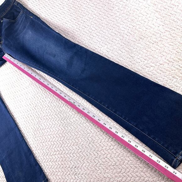 Hudson Womens Sz 27 Dark Wash Signature Bootcut Jeans Flap Pockets 29x34‎ - Picture 9 of 16